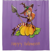 Good Hexe Happy Halloween Duschvorhang (Vorderseite)