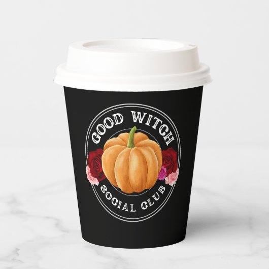 Good Hexe Social Club Halloween Pappbecher (Vorderseite)