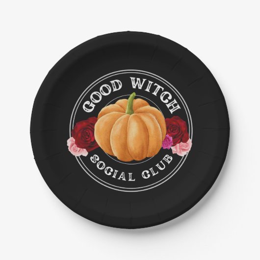 Good Hexe Social Club Halloween Pappteller (Vorderseite)