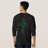 “GOOD IS GOD” Cross Typography Tee 💚 (Schwarz voll)