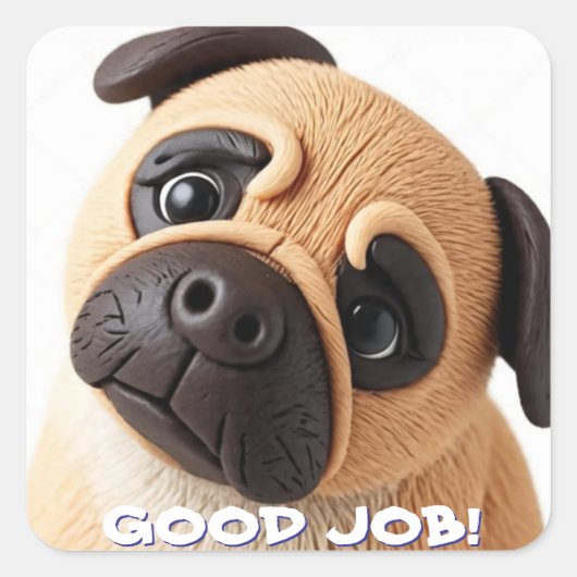 GOOD JOB PUG STICKER (Vorderseite)