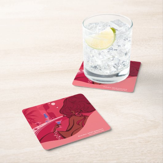 Good Juice Rechteckiger Pappuntersetzer (Vor Ort)