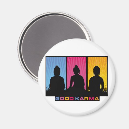 Good Karma Buddhas Magnet (Vorderseite/Rückseite)