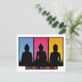 Good Karma Buddhas Postkarte (Stehend Vorderseite)