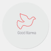 Good Karma Dove Runder Aufkleber (Vorderseite)