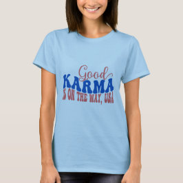 Good Karma ist unterwegs, USA - positives Retro De T-Shirt