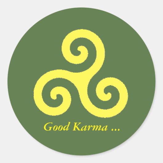 Good Karma Runder Aufkleber (Vorderseite)