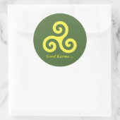 Good Karma Runder Aufkleber (Tasche)