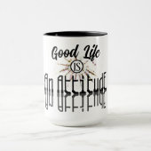 Good Life ist eine Einstellung Schwarz und Weiß Tasse (Zentrum)