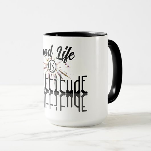 Good Life ist eine Einstellung Schwarz und Weiß Tasse (VorderseiteRechts)