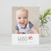 Good List Funny Foto Holiday Card und Collage (Stehend Vorderseite)