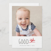 Good List Funny Foto Holiday Card und Collage (Vorne/Hinten)