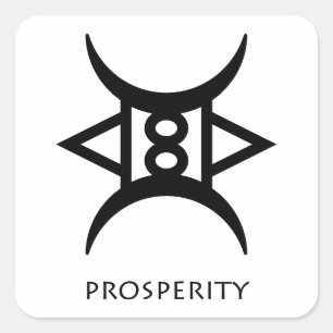 Good Living Adinkra Symbol - Asetena Pa - Aufklebe Quadratischer Aufkleber