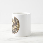 Good Luck 2025 Doppeladler Totenkopf Gold Kaffeetasse (Mittel)