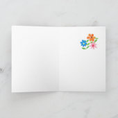 Good Luck Card, French Greeting - Flower Power Karte (Innenseite)