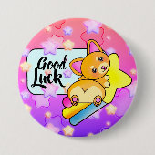 Good Luck Corgi on Cosmic Star Button (Vorderseite)