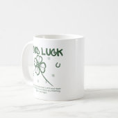Good Luck Four-Leaf Clover Coffee Kaffeetasse (Vorderseite Links)
