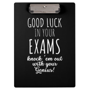 good Luck in your exams Klemmbrett