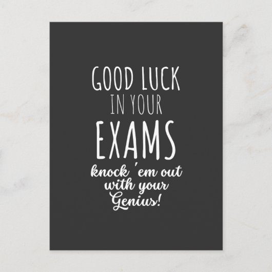 good Luck in your exams Postkarte (Vorderseite)