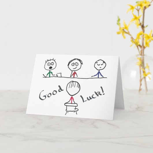 Good Luck Interview Karte (Gelbe Blume)