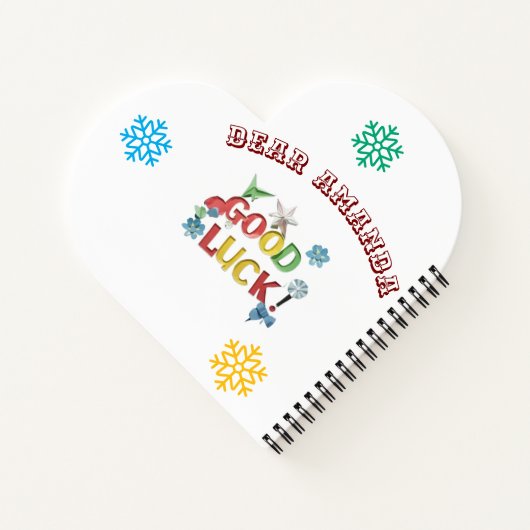 Good Luck Journal – Personalized Gift Notebook Notizblock (Rückseite)