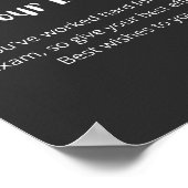 Good Luck on Your Exams! Poster (Ecke)