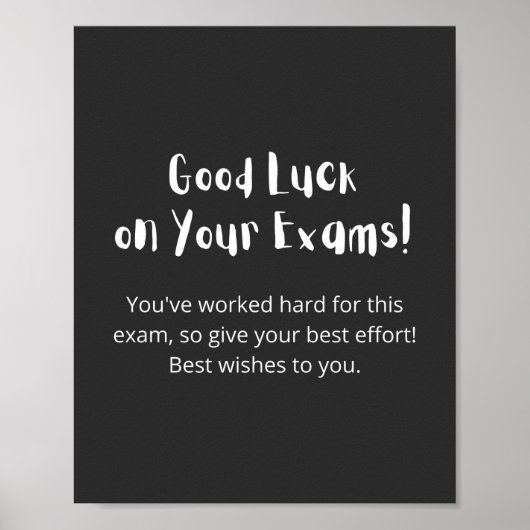 Good Luck on Your Exams! Poster (Vorne)