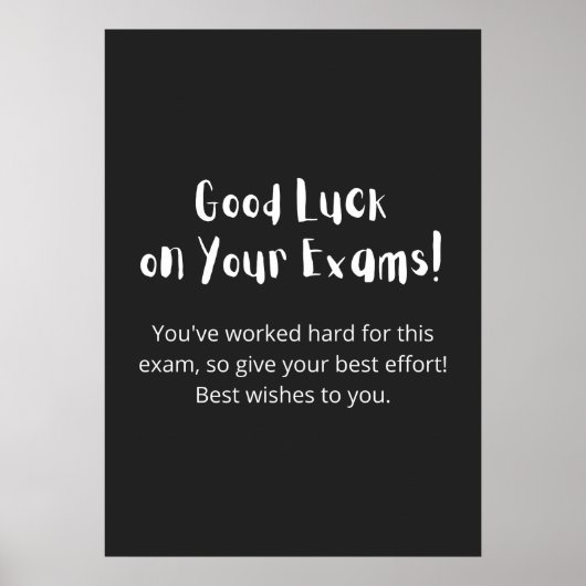 Good Luck on Your Exams! Poster (Vorne)
