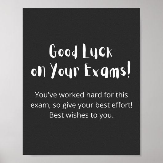 Good Luck on Your Exams! Poster (Vorne)