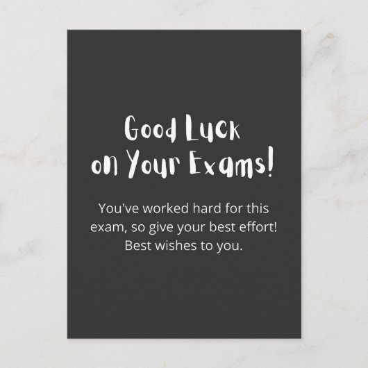 Good Luck on Your Exams! Postkarte (Vorderseite)