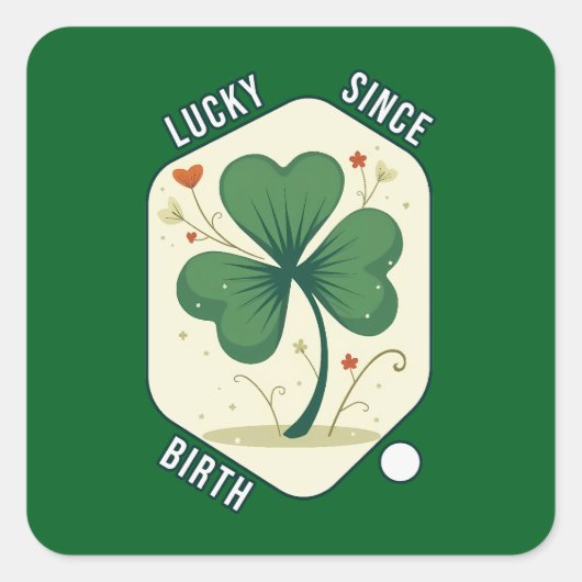Good Luck Shamrock St Patrick’s Day - Autocolante Quadratischer Aufkleber (Vorderseite)