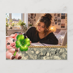 Good Luck – Viel Glück Fotopostkarte Postkarte