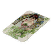 Good Luck - Vintage Saint Patrick's Day Card Magnet (Linke Seite)