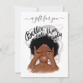 Good Mood Black Woman Geschenkzertifikat (Vorderseite)
