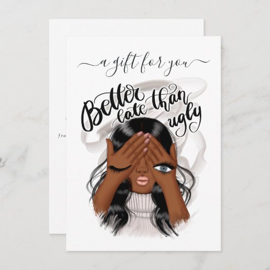 Good Mood Black Woman Geschenkzertifikat (Vorne/Hinten)