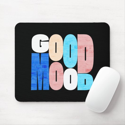 "Good Mood" Positive Vibes Mousepad (Mit Mouse)