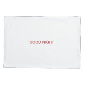 Good Morning and Good Night Red Text Pillowcases Kissenbezug (Rückseite-Links)