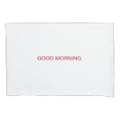 Good Morning and Good Night Red Text Pillowcases Kissenbezug (Vorderseite-Links)