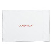 Good Morning and Good Night Red Text Pillowcases Kissenbezug (Vorderseite-Rechts)