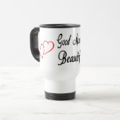 Good Morning Beautiful Red Heart Liebe Tasse (Vorderseite Links)