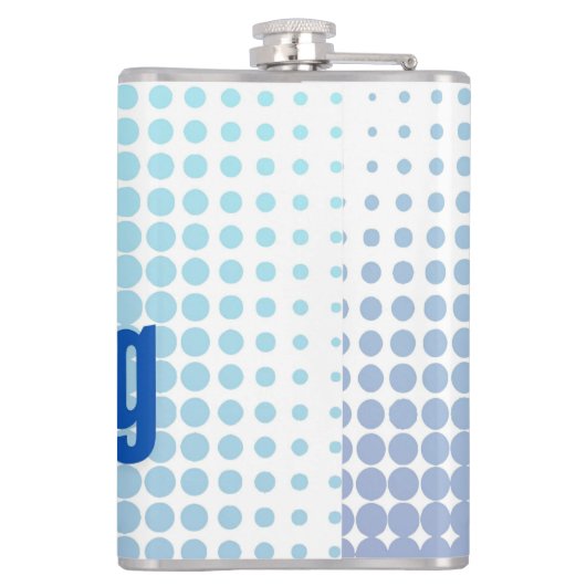 Good Morning Blue Dots Flachmann (Rückseite)