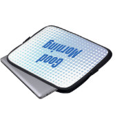 Good Morning Blue Dots Laptopschutzhülle (Vorne Knopf)