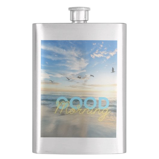 Good Morning Blue Sky Flachmann (Vorderseite)