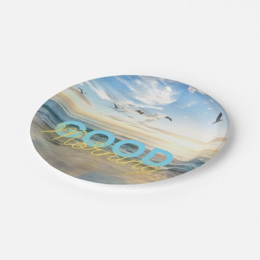 Good Morning Blue Sky Pappteller (Schrägansicht)