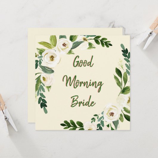 Good Morning Brie Karte (Vorderseite/Rückseite Beispiel)