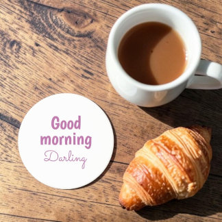 Good Morning Darling Sandstone Coaster Getränkeuntersetzer