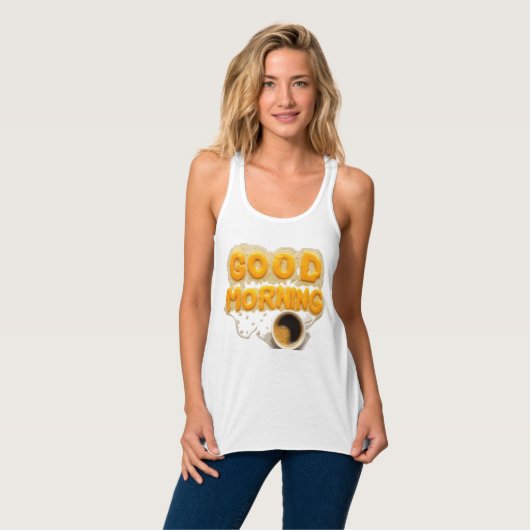 Good Morning Egg & Coffee Cute Breakfast Tee (Vorderseite Vollansicht)