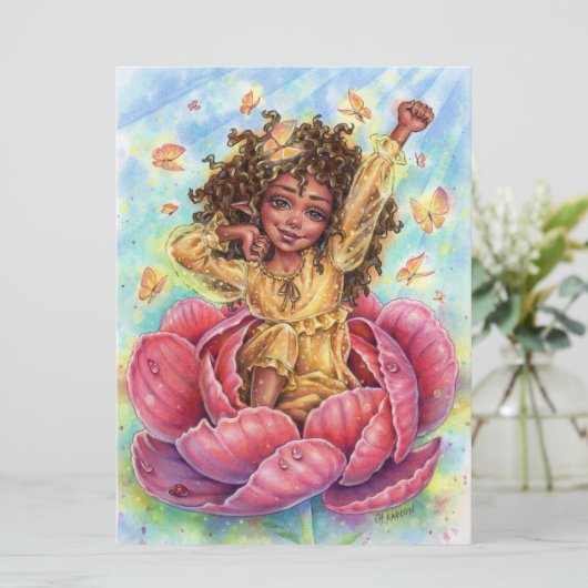 Good Morning Faige Art Card (Stehend Vorderseite)