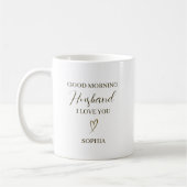Good Morning Husband Personalized Romantic Gift Kaffeetasse (Links)