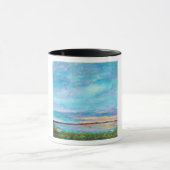 Good Morning Landscape Art Seashore Beach Sunrise Tasse (Zentrum)